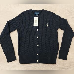 Polo by Ralph Lauren Kids Navy Cable Knit Cardigan